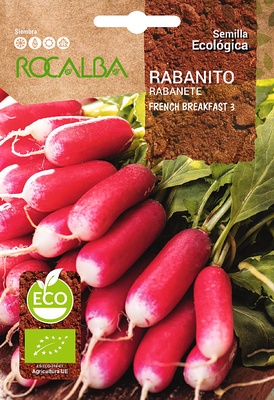 Semilla Ecologica Rabanito French Breakfast 3