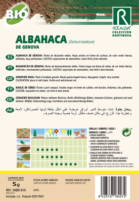 Semilla Ecologica Albahaca de Genova