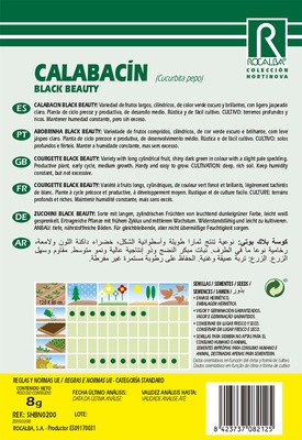 Semilla Calabacin Black Beauty (Negro Belleza)