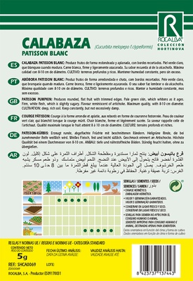 Semilla Calabaza Patisson Blanc 5 gr
