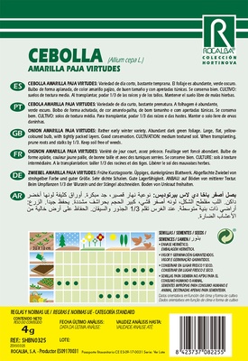 Semilla Cebolla Amarilla Paja de Las Virtudes 25 gr