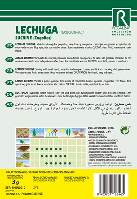 Semilla Lechuga Sucrine Cogollos