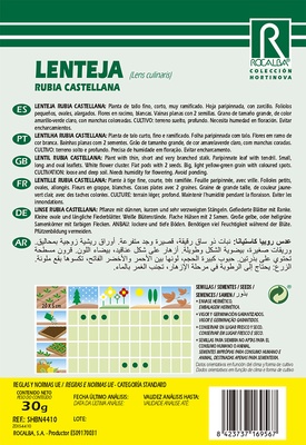 Semilla Lentejas Castellana Rubia