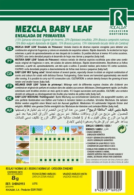 Semilla Mezcla Baby Leaf- Ensalada de Primavera