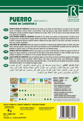 Semilla Puerro Verde de Carentan 2
