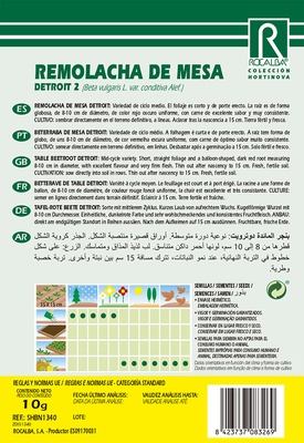 Semilla Remolacha de Mesa Detroit 2
