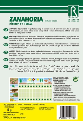 Semilla Profesional Zanahoria Hibrida F1 Tellus