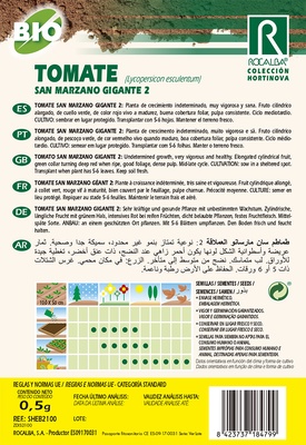 Semilla Ecologica Tomate San Marzano Gigante 2