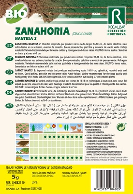 Semilla Ecologica Zanahoria Nantesa 2