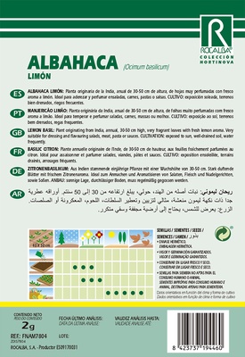 Semilla Albahaca Limon