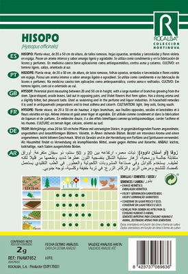 Semilla Hisopo
