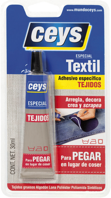 Adhesivo Textil Ceys Blister 30 ml.
