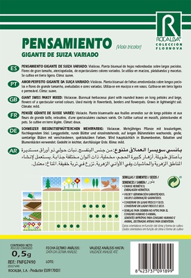 Semilla Pensamiento Gigante de Suiza Variado