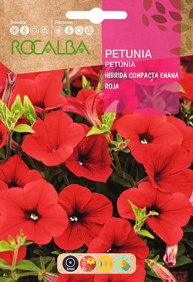 Semilla Petunia Hibrida Compacta Enana,encarnada