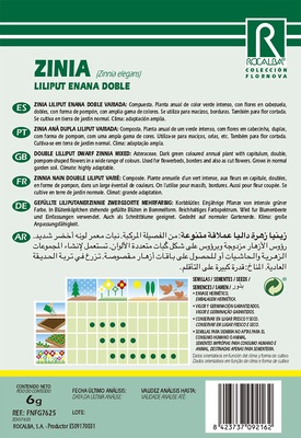 Semilla Zinia Liliput Enana Doble Variada