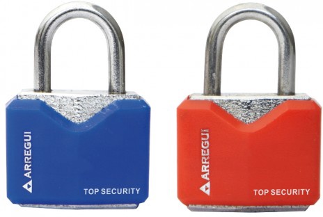 Candado Acero Rojo / Azul 20mm