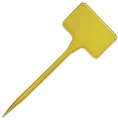 Etiqueta Forma Pincho 9x6x24 Amarilla