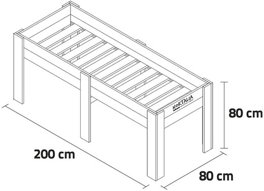 Mesa Cultivo Madera Gardenbrico Xxl80