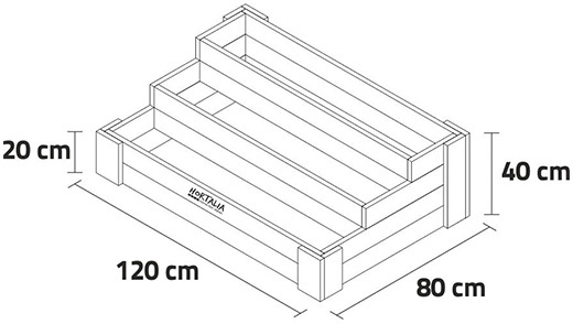 Huerto Madera Escalera Box Stairs120