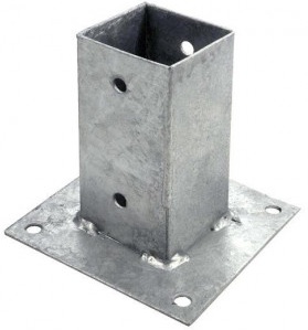 Anclaje Poste Cuadrado Madera 7x7