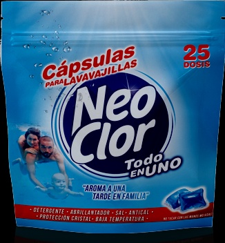 Capsulas Neoclor Lavavajillas 25u