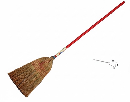 Escoba Mijo 5 Hilos Mango Lacado