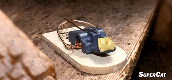 Supercat Trampa de Ratones de Madera Fsc