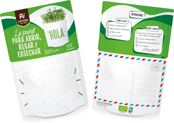 Postal Hola -semillas de Mostaza