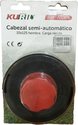Cabezal Desbrozadora Semi-automatico Rojo 10x125 Hembra. Carga Rapida