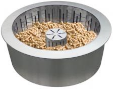 Quemador Pellet acero Inox Doble Capa C/cesta Recoge Cenizas Pb25