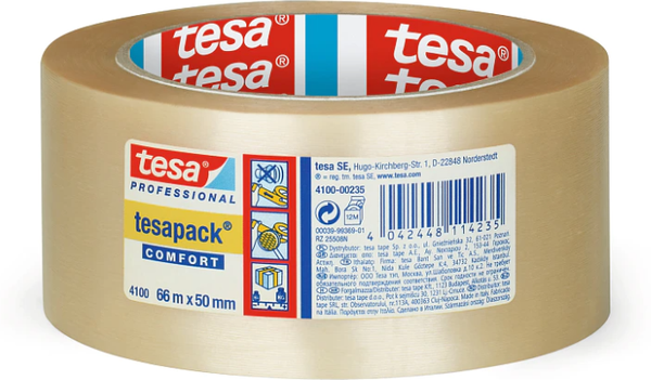 Cinta Embalaje Tesa Rugosa Transparente 66mm 50 Metros