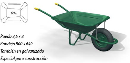 Caja Carretillo Verde 60 Litros