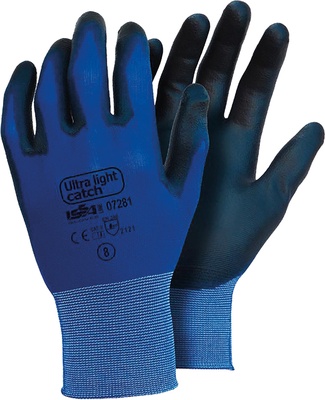 Guante Seguridad Ultraligero Poliuretano Azul Talla 9