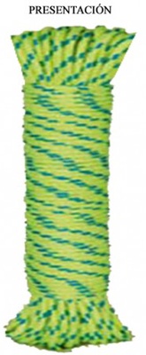 Cuerda Poli�ster / Trenzado Color Verde Fluor 3mm 20 metros