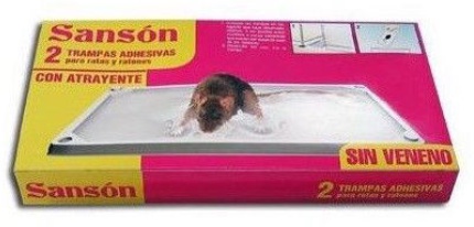 Sanson Trampa Ratas Adhesiva para Ratas y Ratones 2 ud