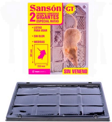 Sanson Trampas Adhesivas Gigantes para Ratas 2ud