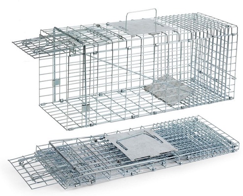 Jaula Trampa Plegable Grande Galvanizada 29x79x32 Cm