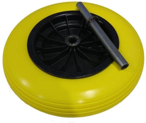 Rueda Carretilla Obra Impinchable Amarilla