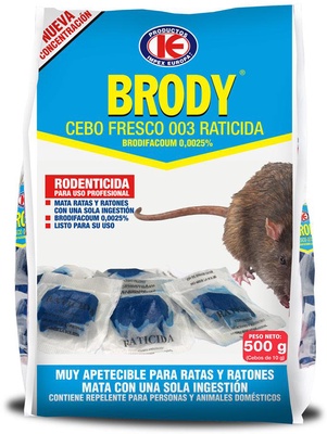 Raticida Brody Cebo Fresco Envase 500gr