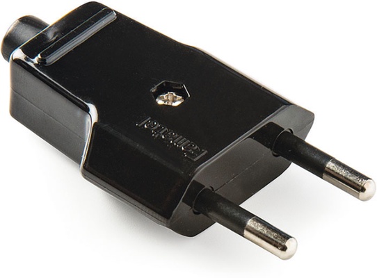 Clavija 10a - 250v Negro Duolec -