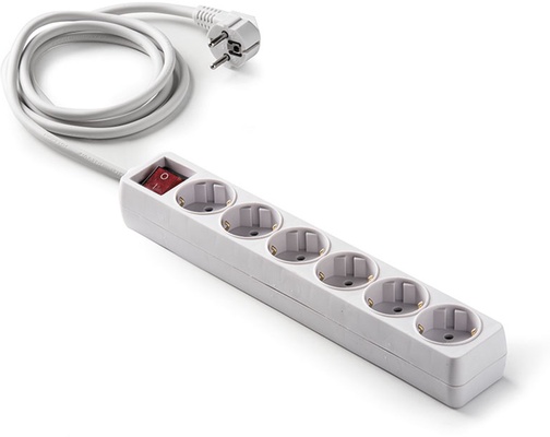 Base Multiple Regleta con Interruptor 6 Tomas T/t 1,5 m