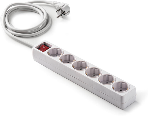 Base Multiple Regleta con Interruptor 6 Tomas T/t 1,5 m