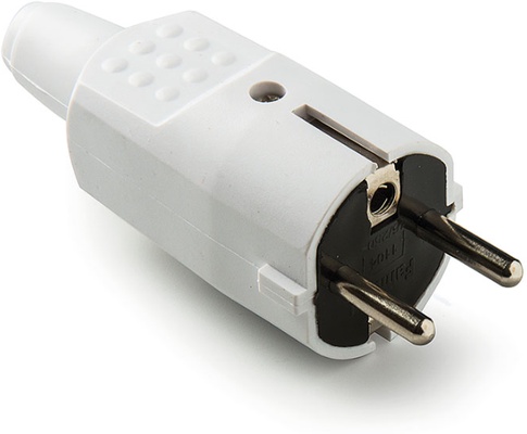 Clavija 4.8mm Goma 16a-250v Blanco Duolec