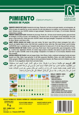 Semilla Pimiento Grueso de Plaza