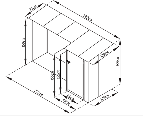 Armario Metalico  Montreal con Le�ero  3,07 m� Ext.