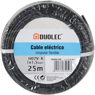Cable Electrico 1.5mm*10m Negro Duolec