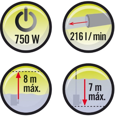 Bomba Agua Achique Lista Hidrosub As-216 750w