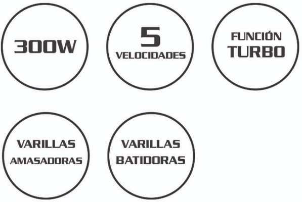 Batidora Amasadora 300w Habitex Cc2550