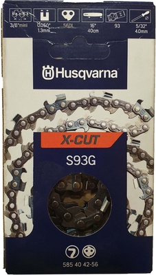 Cadena Motosierra Husqvarna S93g 52 Eslabones 1.3mm Paso 3/8