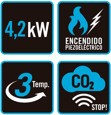 Estufa de Gas Habitex Llama Libre Eg355